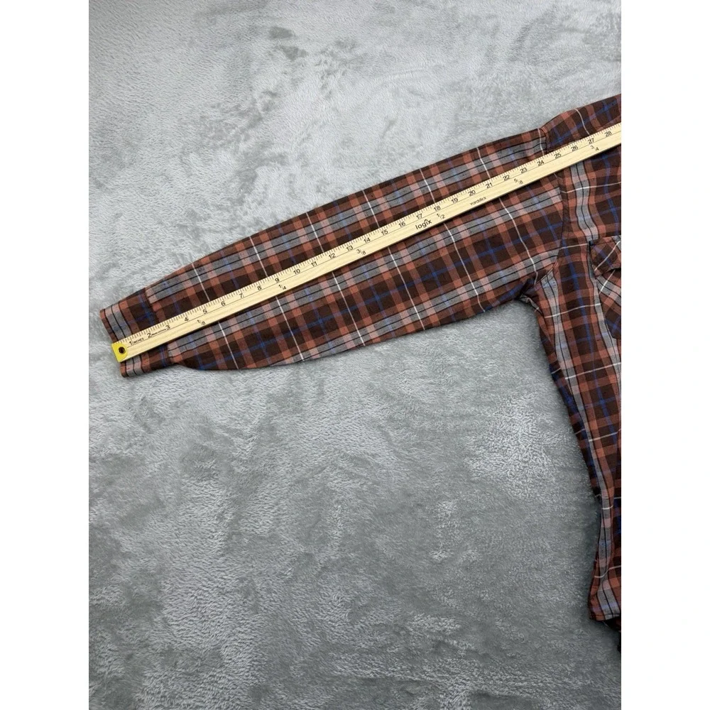 Vintage Levi's Plaid Long Sleeve Flannel Shirt Men's Size Large Made In USA